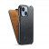 Кожаный чехол с вертикальным флипом для iPhone 15 Fierre Shann (Black)