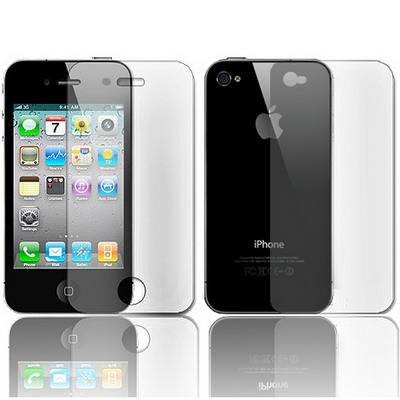 Прозрачная защитная пленка для iPhone 4, 4S full body комплект из 2-х пленок
