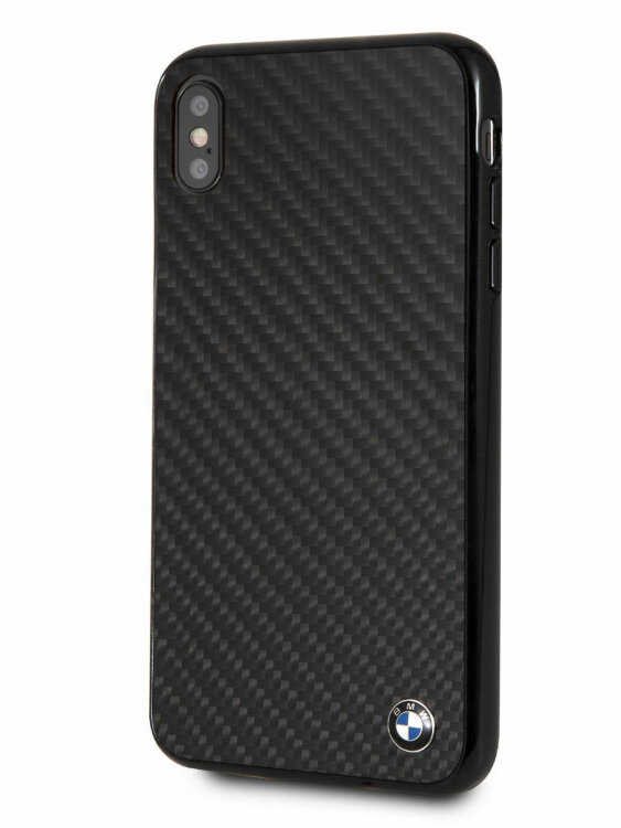 Карбоновый чехол-накладка для iPhone XS Max BMW Signature Real Carbon Hard Black (BMHCI65MBC)