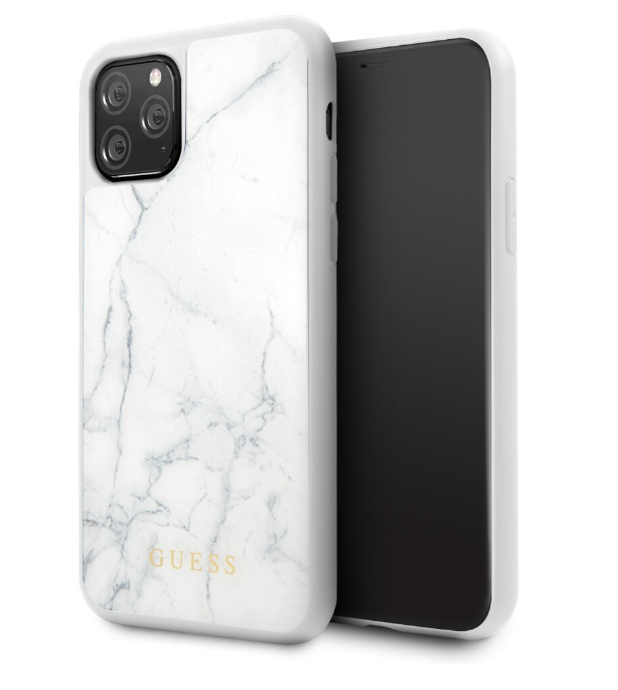 Чехол-накладка для iPhone 11 Pro Guess Marble Collection Hard PC/TPU, White (GUHCN58HYMAWH)