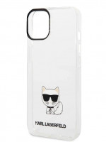 Чехол для iPhone 14 Plus Lagerfeld PC/TPU Choupette body Hard Transparent/Black (KLHCP14MCTTR)