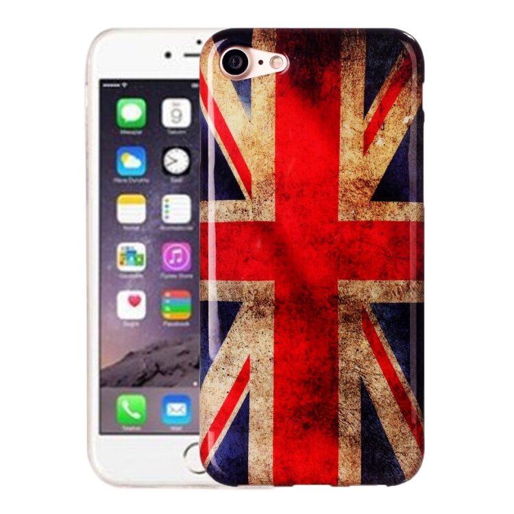 Гелевый чехол с британским флагом для iPhone 7 / 8 / SE 2020 UK Flag