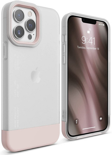 Чехол-накладка для iPhone 13 Pro Max Elago GLIDE (TPU+PC) Transparent/Lovely Pink (ES13GL67-TRLPK)