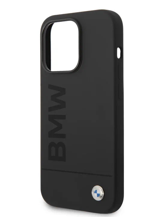 Чехол для iPhone 14 Pro Max BMW Signature Liquid silicone Laser logo Hard MagSafe Black (BMHMP14XSLBLBK)