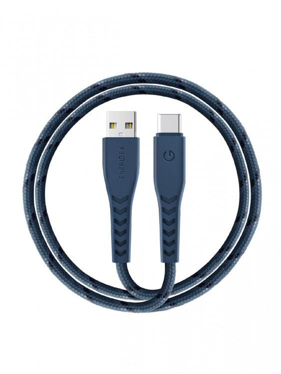 Кабель EnergEA NyloFlex USB-A to USB-C 5A Blue 1.5м (CBL-NFAC5U-BLU150)