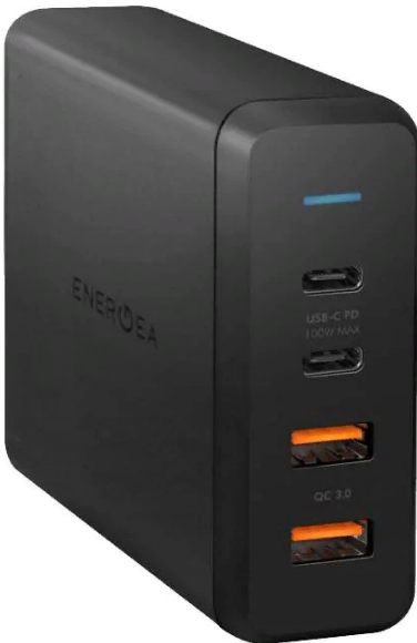 Зарядная станция EnergEA PowerHub PD100 108W (2 USB-C PD, 2 USB QC 3.0) Black (PH-PD100-EU)