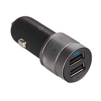 Автомобильное зарядное устройство 2 USB EnergEA AluDrive 2, 4.8А, QC 3.0 Aluminum Gunmetal (CAR-AD2-Q3)
