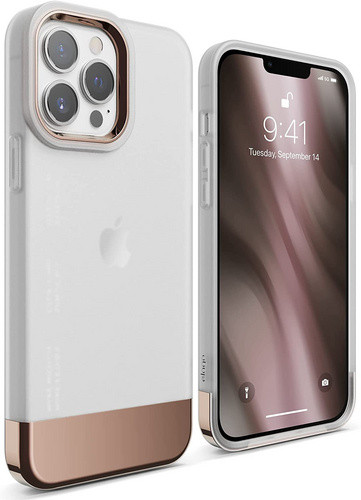 Чехол-накладка для iPhone 13 Pro Max Elago GLIDE (TPU+PC) Transparent/Rose Gold (ES13GL67-TRRGD)