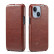 Кожаный чехол с вертикальным флипом для iPhone 15 Plus Fierre Shann (Brown)