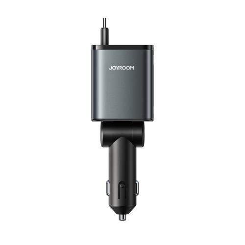 Автомобильное зарядное устройство 3 в 1 JOYROOM CCL07 с выдвижным кабелем Type-C