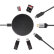 Разветвитель EnergEA WiHub USB-C с функцией беспроводного ЗУ (5/7.5/10W) Aluminium Black (HUB-WIHUB-GUN)