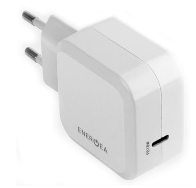 Сетевое зарядное устройство EnergEA Ampcharge, USB-C PD18W, White (CHR-AC-PD18EU)