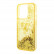 Чехол для iPhone 14 Pro Guess Liquid Glitter Triangle logo Hard Translucent Yellow (GUHCP14LLFCTPY)