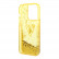 Чехол для iPhone 14 Pro Guess Liquid Glitter Triangle logo Hard Translucent Yellow (GUHCP14LLFCTPY)