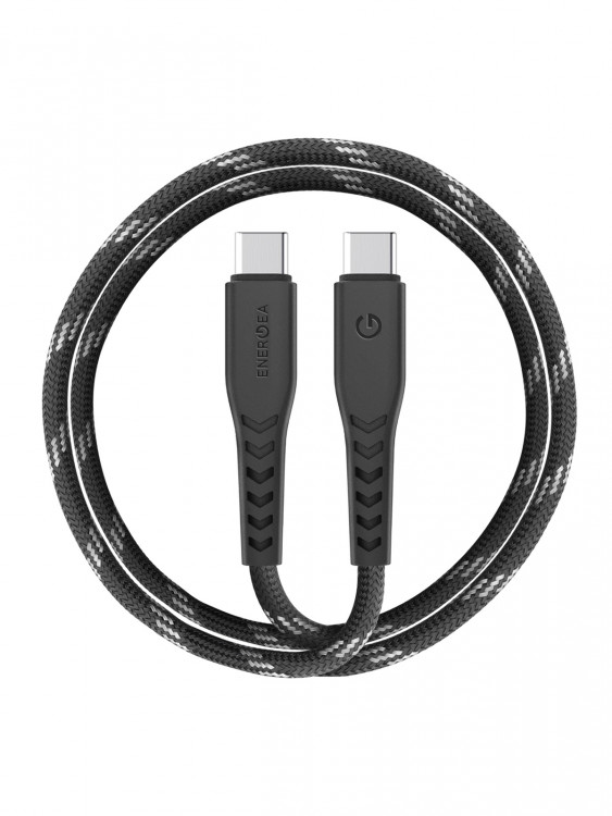 Кабель EnergEA NyloFlex USB-C to USB-C 480Mbps 5A Black 1.5м (CBL-NF20CC-BLK150)
