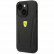 Кожаный чехол для iPhone 14 Ferrari Stamped sides Hard MagSafe Black (FEHMP14SRBUK)