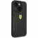 Кожаный чехол для iPhone 14 Ferrari Stamped sides Hard MagSafe Black (FEHMP14SRBUK)