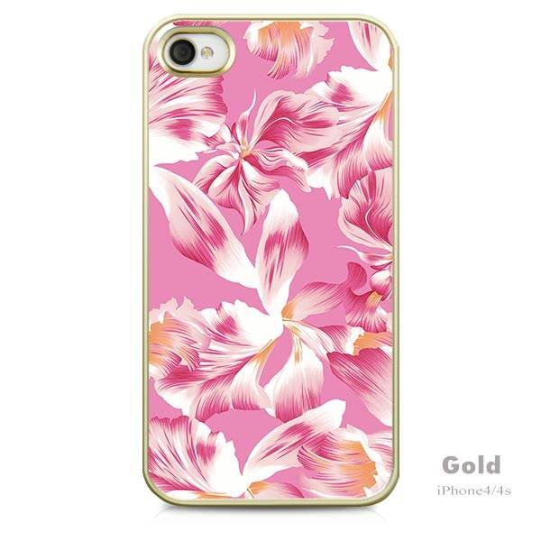 Чехол накладка для iPhone 4 / 4S с авторским дизайном MOSNOVO Pink Orchid (с пленкой в комплекте)