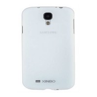Тонкий чехол накладка XINBO для Samsung Galaxy S4 mini / i9192 (белый с эффектом soft touch)