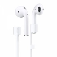Силиконовый соединительный шнур Elago для AirPods для наушников Strap White (ESTR-AP-WH) 