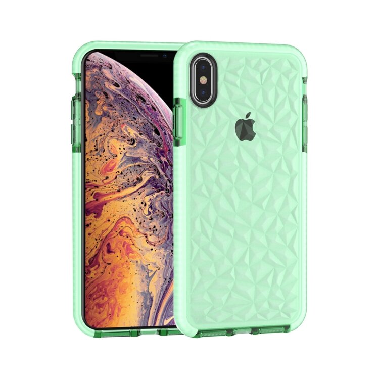 Гелевый чехол Diamond для iPhone XS Max с усиленной защитой (Green)