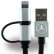 Кабель Mercedes 2in1 MFI Micro USB/Lightning, Black (MECBUBK)