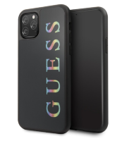 Чехол-накладка для iPhone 11 Pro Guess Iridescent glitter logo Hard PC/TPU, Multicolor Black (GUHCN58LGMLBK)
