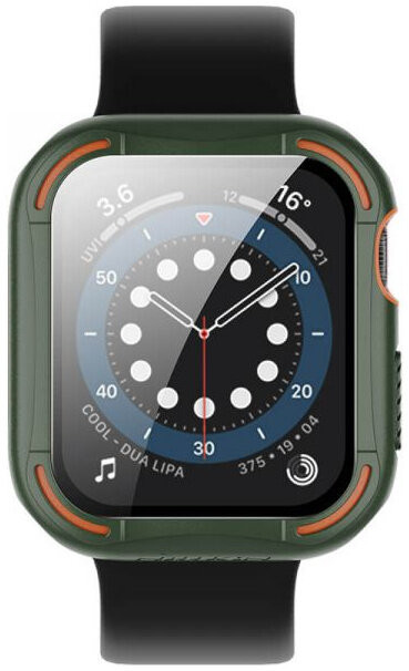 Защитный чехол со стеклом для Apple Watch 4/5/6/SE 44 мм Nillkin CrashBumper, Green (6902048214712)