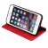 Кожаный чехол книжка для iPhone 8 Plus / 7 Plus Business Style с подставкой и кармашком для карт (Red)