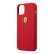 Чехол-накладка Ferrari для iPhone 12/12 Pro (6.1) On-Track Liquid Silicone With Metal Logo Hard Red (FESSIHCP12MRE)