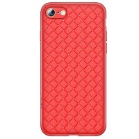 Плетеный TPU чехол Rock для iPhone 7 / 8  / SE 2020 Weave Style Ultra-thin (Red)