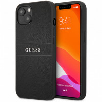 Чехол для iPhone 13 mini Guess PU Saffiano with metal logo Hard Black (GUHCP13SPSASBBK)