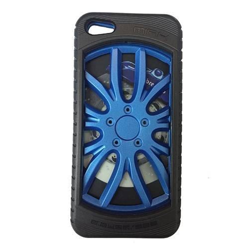 Противоударный защитный чехол для iPhone 5 / 5S "Колесо" (синий)