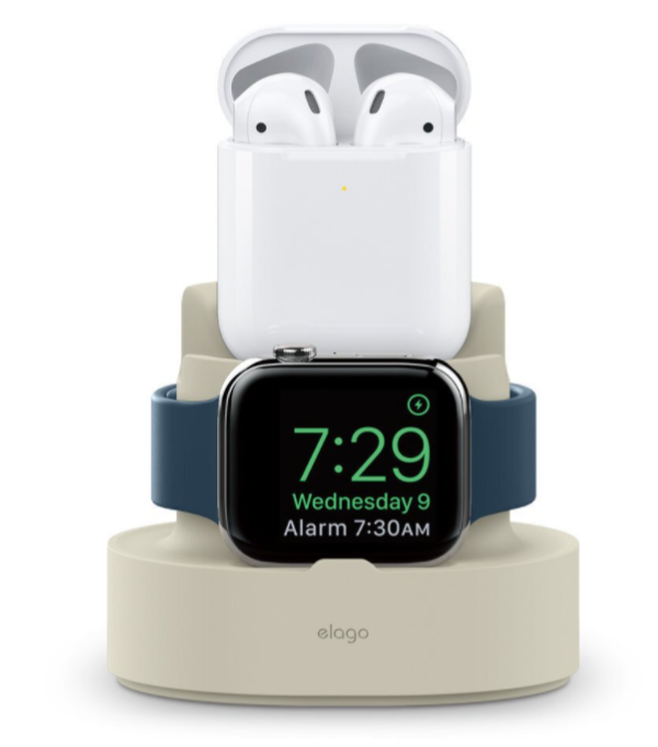 Стенд для AirPods Pro/Apple Watch/iPhone Elago DUO MINI, Classic white (EST-DUOPRO-CWH )