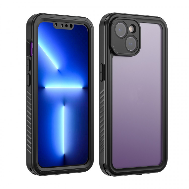 Водозащитный чехол для iPhone 14 противоударный (Black)