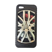 Противоударный защитный чехол для iPhone 5 / 5S "Колесо" (серебрянный)