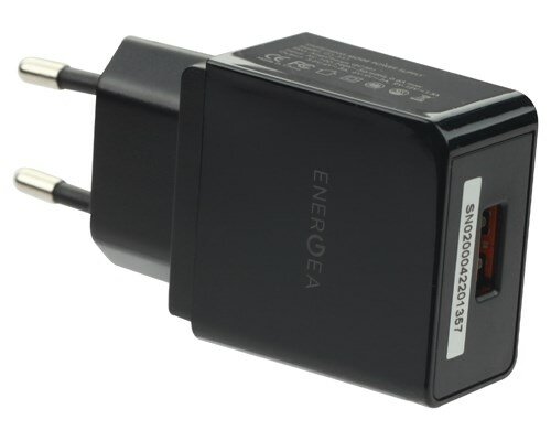 Сетевое зарядное устройство EnergEA Ampcharge USB QC3.0 18W Black (CHR-AC-QC3P1-EU)