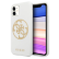 Чехол-накладка для iPhone 11 Guess 4G Circle Logo Hard TPU, White/Gold (GUHCN61TPUWHGLG)