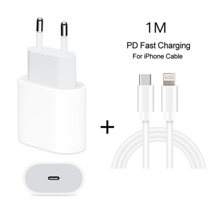 Сетевой адаптер питания PD 18W USB-C с кабелем 3A PD3.0 USB-C / Type-C to 8 Pin