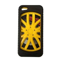 Противоударный защитный чехол для iPhone 5 / 5S / SE "Колесо" (желтый)