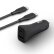 Автомобильное зарядное устройство Uniq Votra Duo P30 USB-C PD 18W, USB-A Black (VOTRADUO-BLACK)