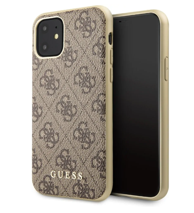 Чехол-накладка для iPhone 11 Guess 4G collection Hard, Brown (GUHCN61G4GB)