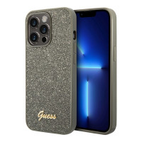 Чехол для iPhone 14 Pro Guess PC/TPU Glitter flakes w Metal logo Hard Green (GUHCP14LHGGSHN)