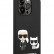 Чехол для iPhone 14 Pro Lagerfeld Liquid silicone Karl & Choupette Hard Black (KLHCP14LSSKCK)