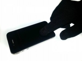 Перчатки для iPhone, iPad, Samsung, HTC и т.п. для тач скринов (черные)