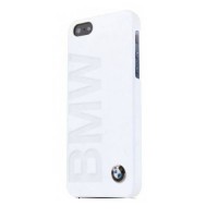 Кожаный чехол накладка BMW для iPhone 5C Logo Signature Hard White (BMHCPMLOW)