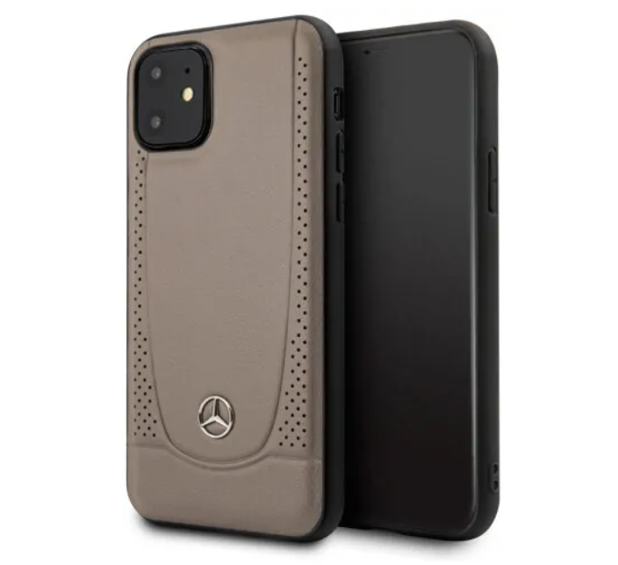 Кожаный чехол-накладка для iPhone 11 Mercedes Urban Smooth/perforated Hard Leather, Brown (MEHCN61ARMBR)