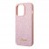 Чехол для iPhone 14 Pro Guess PC/TPU Glitter flakes w Metal logo Hard Pink (GUHCP14LHGGSHP)