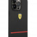 Кожаный чехол для iPhone 14 Pro Ferrari Perforated with red line Hard Black (FEHCP14LRSEK)
