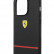 Кожаный чехол для iPhone 14 Pro Ferrari Perforated with red line Hard Black (FEHCP14LRSEK)